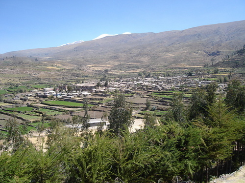 El pueblo de Machaguay, en plena sierra arequipeña